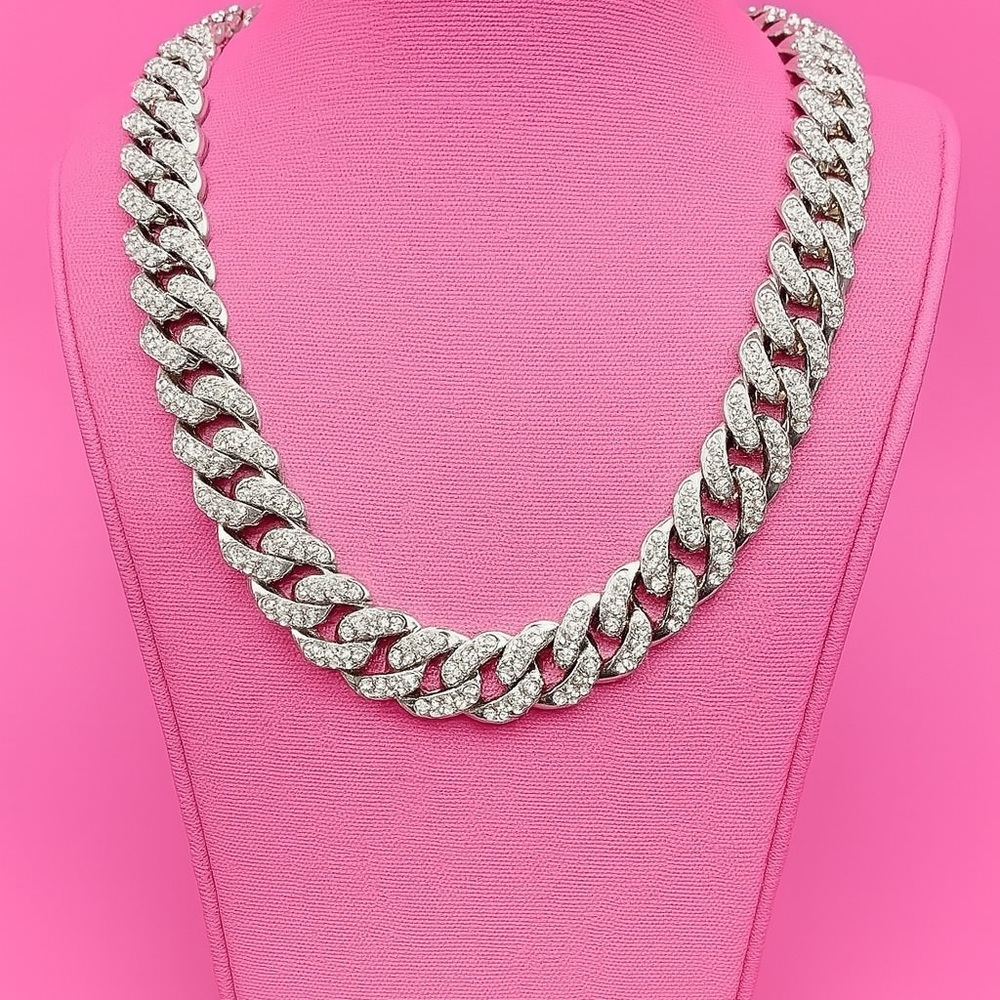 16 inch Cuban Link Chain Necklace for Men and Women